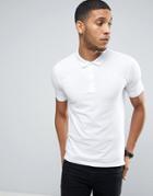 Only & Sons Pique Polo In Slim Fit - White