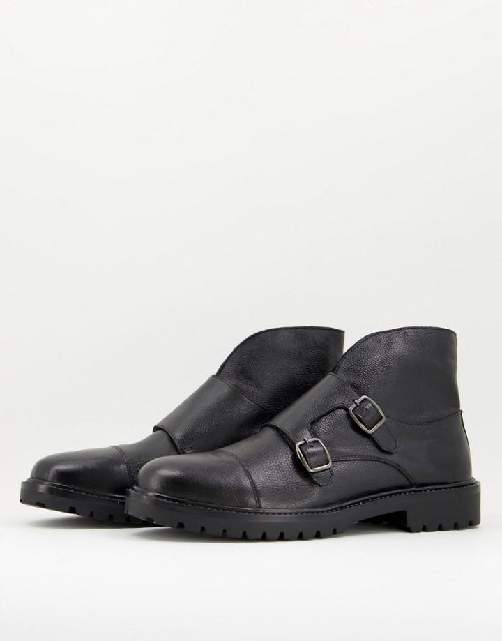 Bolongaro Trevor Leather Monk Boots-black