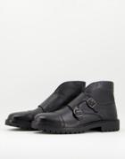 Bolongaro Trevor Leather Monk Boots-black