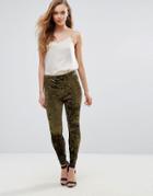 Love & Other Things Velvet Legging - Green