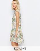 Every Cloud Broken Floral Drop Waist Eliza Dress - Multi
