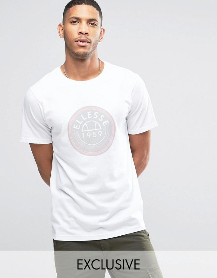 Ellesse T-shirt With Disc Logo - White
