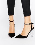 Asos Paolo Pointed Clear Heels - Black