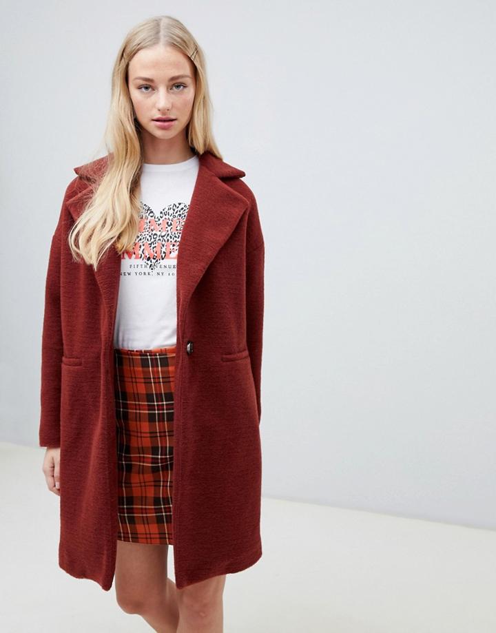 New Look Oversized Coat - Orange