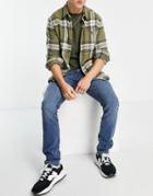 French Connection Slim Fit Jeans In Mid Blue-blues
