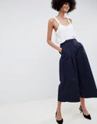 Asos White Basketball Pants With Pleat Detail - Navy
