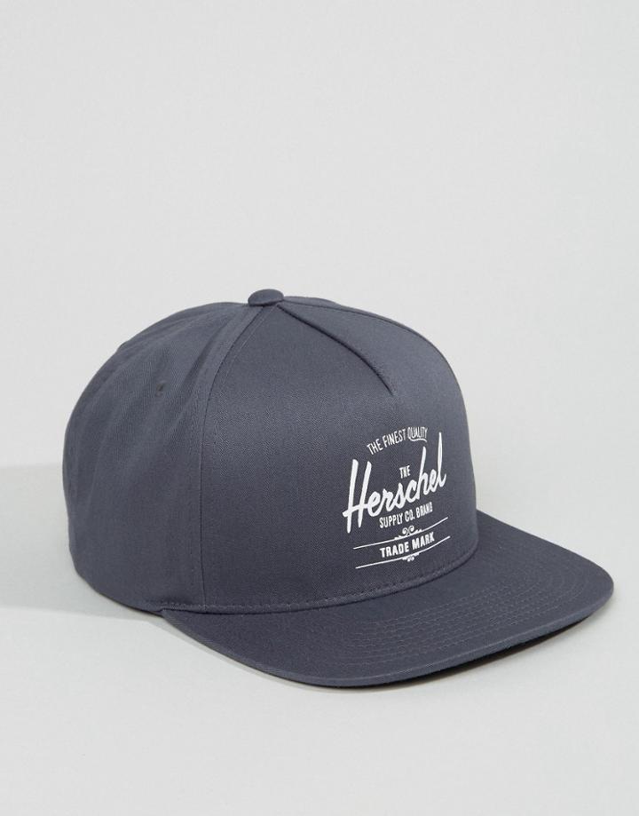 Herschel Supply Co Whaler Snapback Cap In Blue - Blue