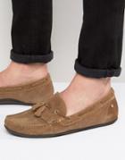 Frank Wright Nevis Loafers In Tan Suede - Tan