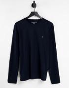 French Connection Long Sleeve Top In Navy
