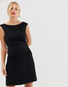 Oasis Pencil Dress With Bow Detail In Black - Black