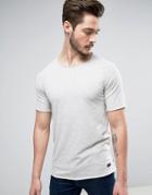 Produkt T-shirt With Raw Curved Hem And Raglan Sleeve - White