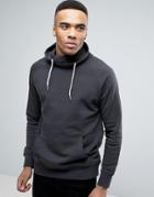 New Look Funnel Neck Sweatshirt In Dark Gray - Gray