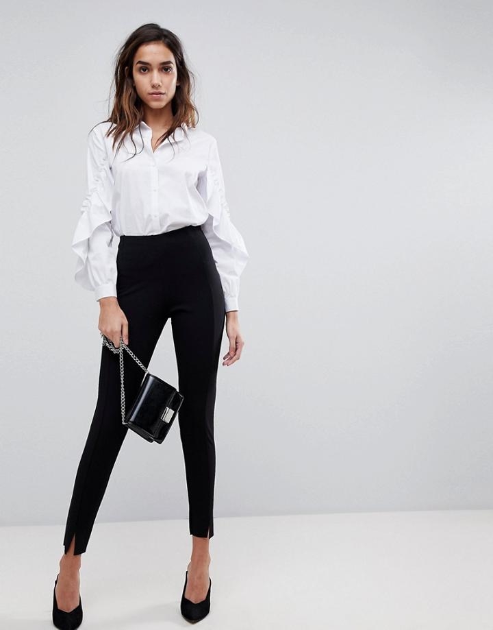 Missguided Skinny Fit Cigarette Pants - Black