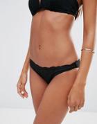 Heidi Klum Black Crochet Bikini Bottom - Black