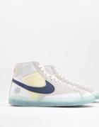 Nike Blazer Mid '77 M2z Sneakers In Cream/armory Navy-white