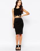 Y.a.s Tara Ruffle Skirt - Black