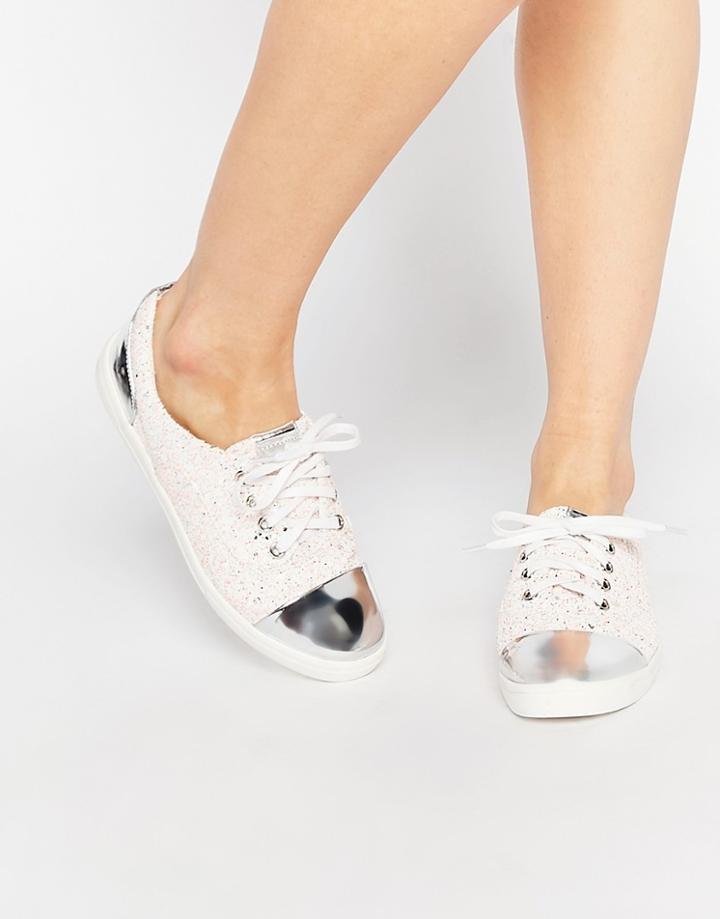 Lost Ink Suri Glitter Toe Cap Sneakers - Multi