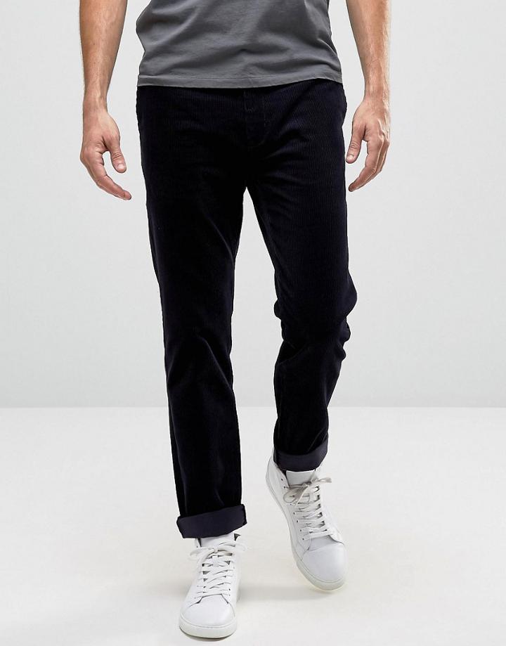 Weekday Rain Cord Pant Regular Straight Fit - Navy