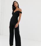 Scarlet Rocks Strappy Wide Leg Jumpsuit In Black