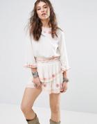 Rahicali Daisy Cocktail Blouse - White