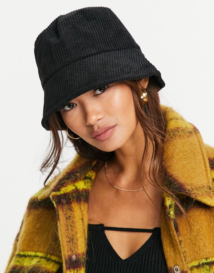 French Connection Cord Bucket Hat In Black