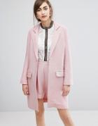E.f.l.a Longline Crepe Blazer Co-ord - Pink