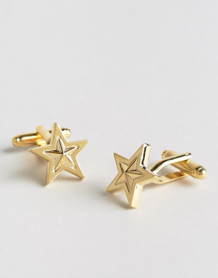 Asos Star Cufflinks - Gold