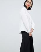 Boss Casual Pleat Detail Shirt - White