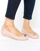 Vivienne Westwood For Melissa Nude Matte Orb Space Love Flat Shoes - Beige