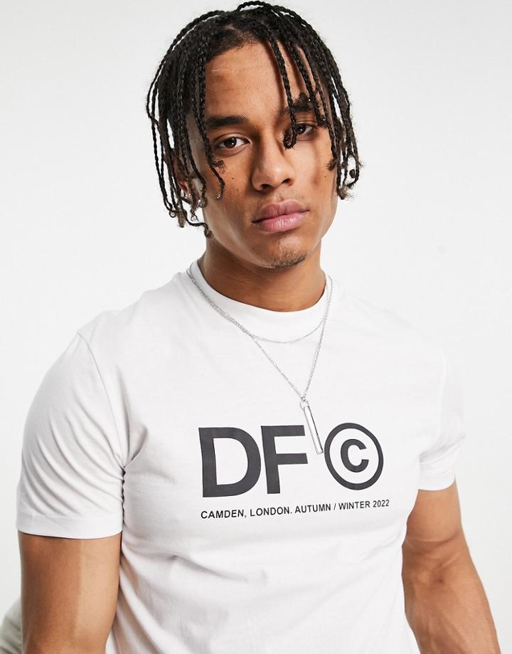 Asos Dark Future T-shirt With Chest Logo Print In White