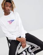 Primitive Tone Pennant Long Sleeve T-shirt In White - White