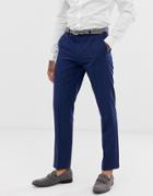 Harry Brown Slim Fit Semi Plain Navy Suit Pants - Navy
