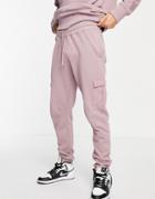 Topman Cargo Sweatpants In Lilac - Part Of A Set-purple