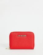Love Moschino Signature Zip Ladies' Wallet - Red