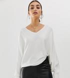 Na-kd Batwing Short Sweater In White