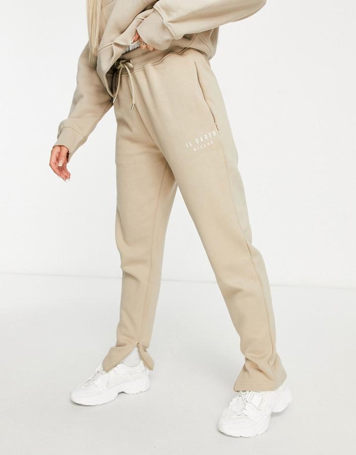 Il Sarto Slim Leg Sweatpants In Beige-neutral