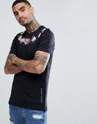 Criminal Damage Muscle Rose T-shirt - Black
