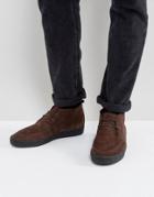 Fred Perry Shields Mid Suede Crepe Sneakers In Brown - Brown