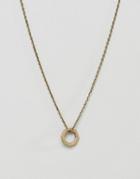 Icon Brand Octagon Pendant Necklace In Burnished Gold - Gold