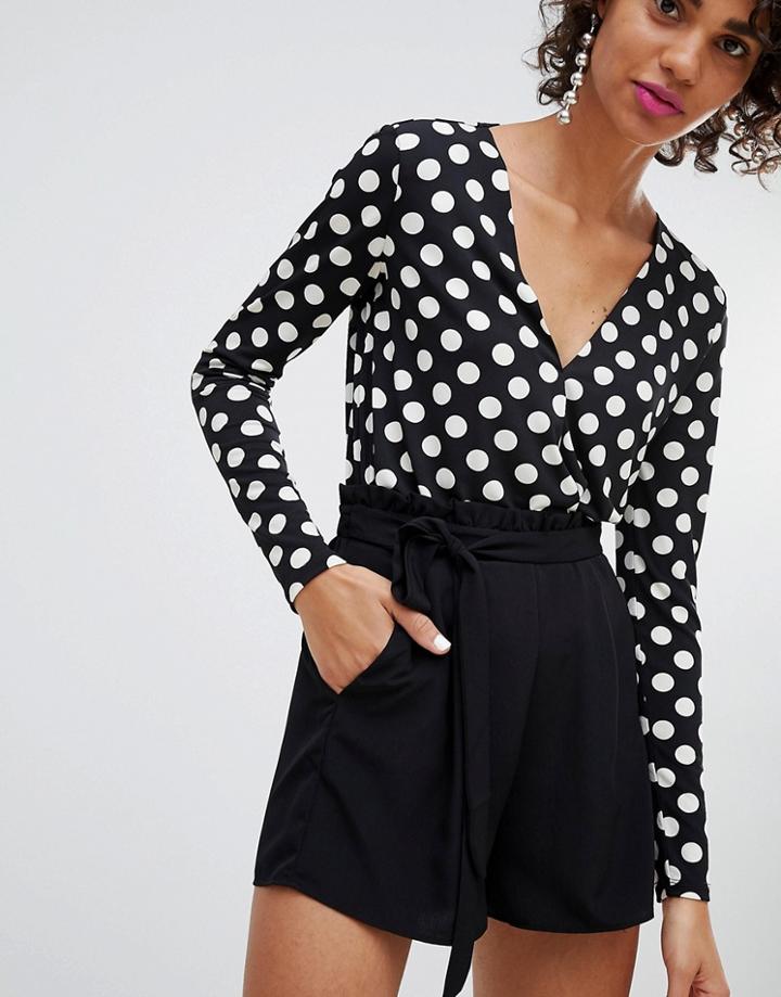 Stradivarius Loose Tie Waist Shorts - Black