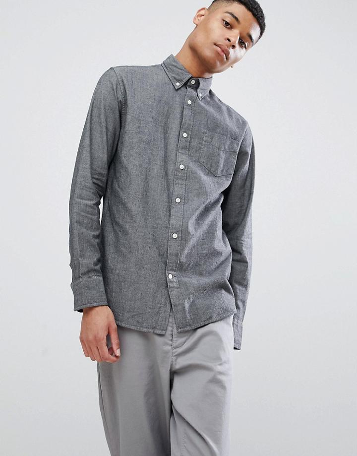 Selected Homme Long Sleeve Shirt - Gray