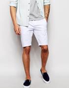 Asos Chino Shorts In Skinny Fit In Mid Length - White