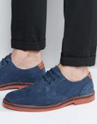 Ted Baker Reith Suede Brogue Shoes - Navy