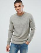 New Look Knitted Sweater In Stone - Stone
