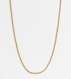 Asos Design Curve 14k Gold Plated Necklace In Mini Rope Chain Design