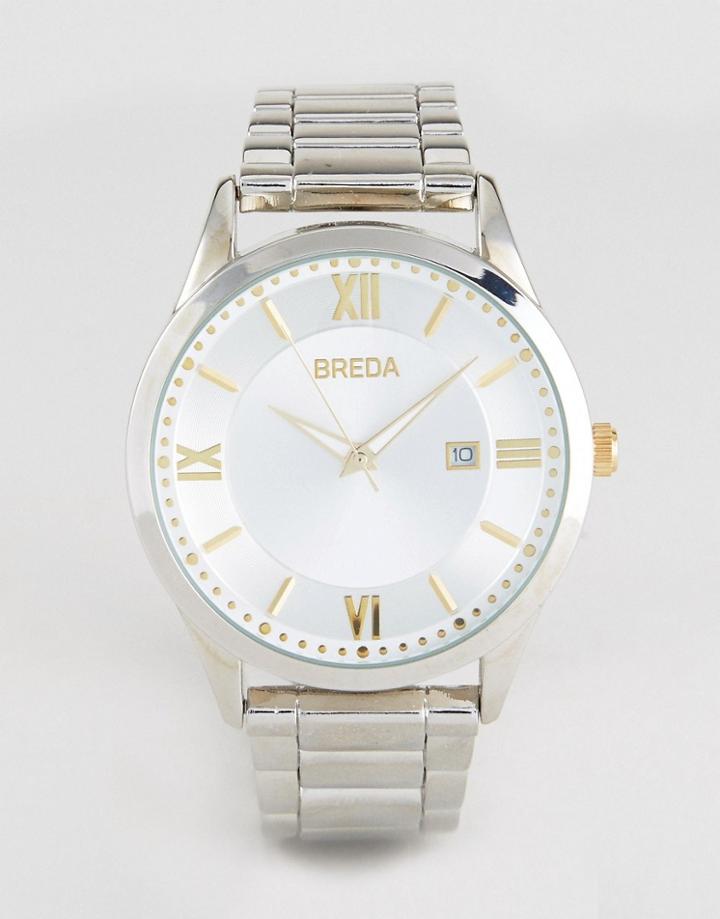 Breda Silver Dial Watch - Silver