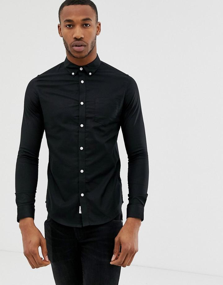 Burton Menswear Oxford Shirt In Black - Black