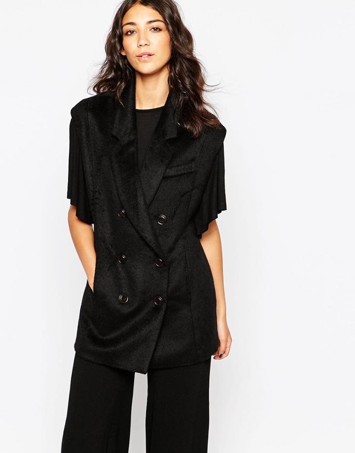 Jovonna Viva Sleeveless Coat - Black