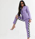 Asos Design X Christian Cowan Lilac Two-piece Suit Cigarette Pants-purple
