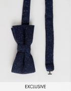 Heart & Dagger Fleck Bow Tie - Navy